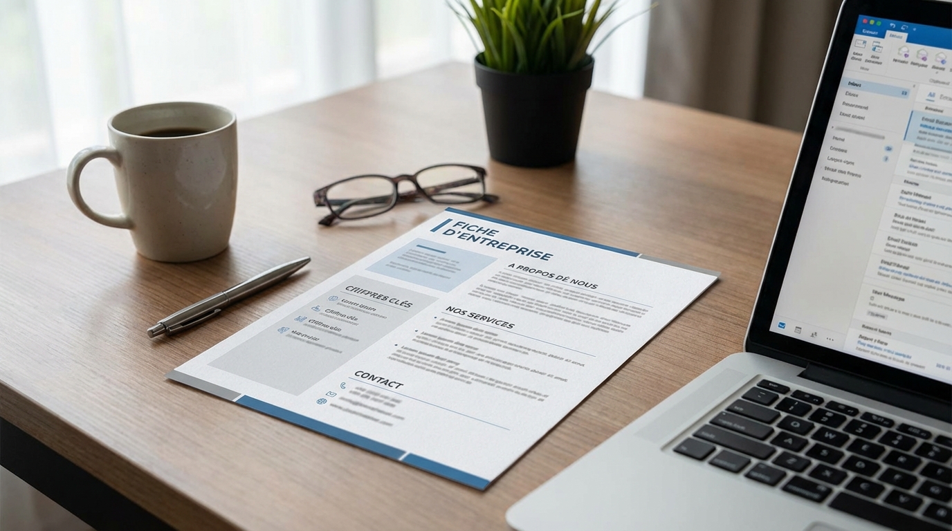 découvrez notre fiche signalétique d’entreprise prête à remplir, accompagnée d'exemples pratiques et des informations indispensables pour présenter efficacement votre société.